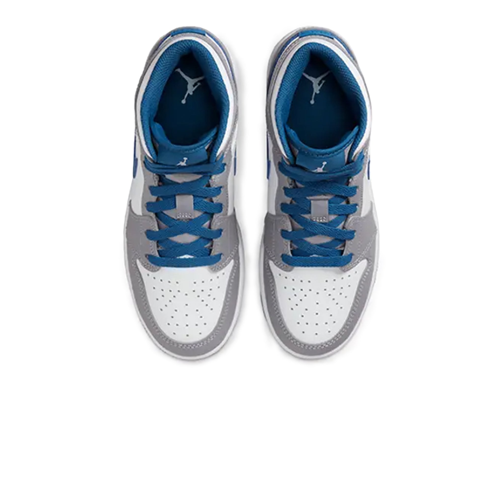 Image of Air Jordan 1 Mid True Blue Cement (GS)